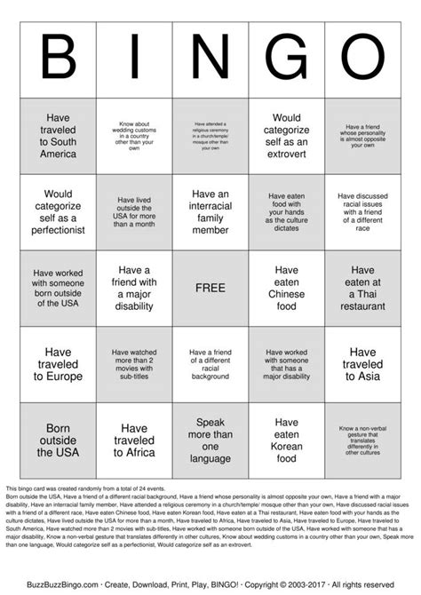 diversity bingo game.